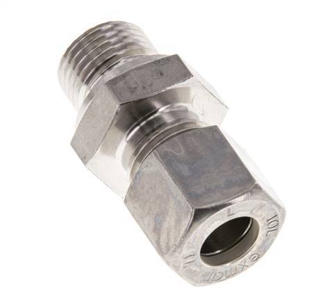 M16x1,5 Macho x 10L Racor de compresión recto de acero inoxidable 315 Bar DIN 2353