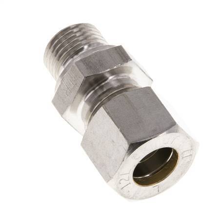 M16x1,5 Macho x 12L Racor de compresión recto de acero inoxidable 315 Bar DIN 2353