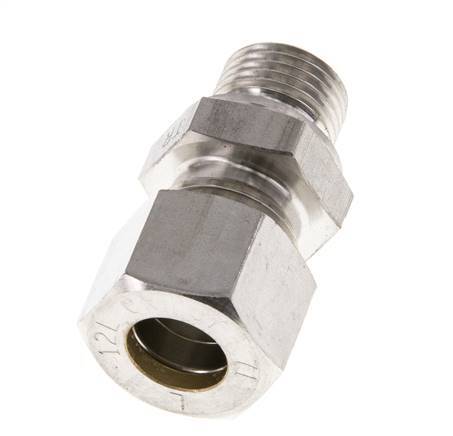 M16x1,5 Macho x 12L Racor de compresión recto de acero inoxidable 315 Bar DIN 2353