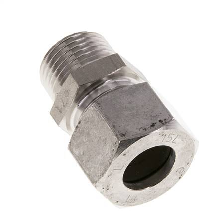 M18x1,5 Macho x 10L Racor de compresión recto de acero inoxidable 315 Bar DIN 2353