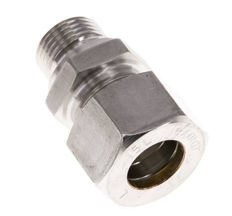 M18x1,5 Macho x 15L Racor de compresión recto de acero inoxidable 315 Bar DIN 2353