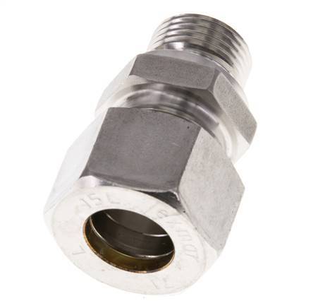 M18x1,5 Macho x 15L Racor de compresión recto de acero inoxidable 315 Bar DIN 2353