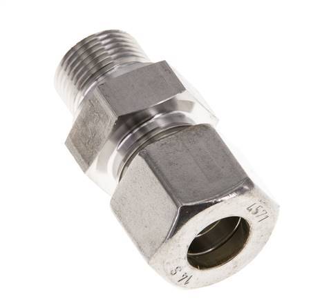 M20x1,5 Macho x 14S Racor de compresión recto de acero inoxidable 630 Bar DIN 2353