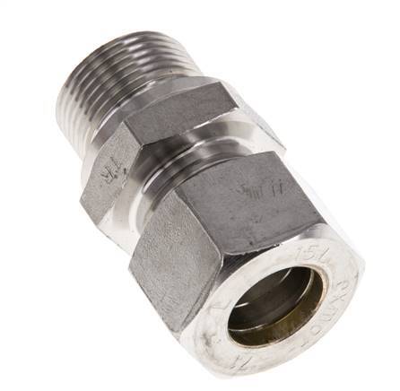M22x1,5 Macho x 15L Racor de compresión recto de acero inoxidable 315 Bar DIN 2353