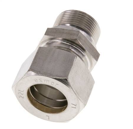 M26x1,5 Macho x 22L Racor de compresión recto de acero inoxidable 160 Bar DIN 2353