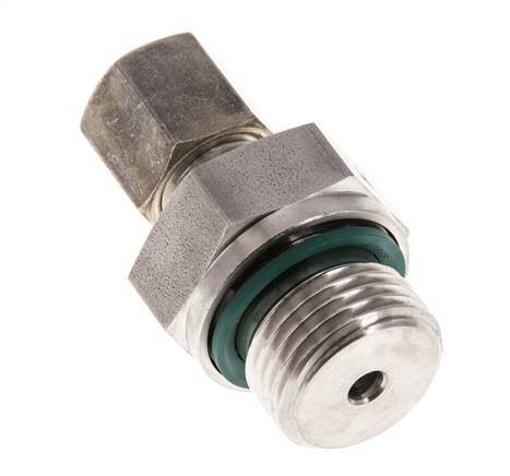 G 1/2'' Macho x 6S Racor de compresión recto de acero inoxidable con junta FKM 630 Bar DIN 2353