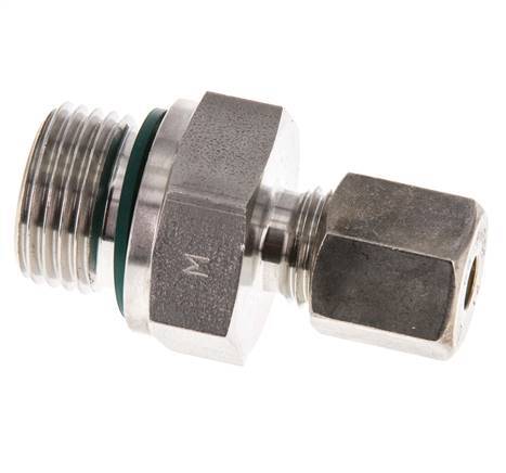 G 1/2'' Macho x 6S Racor de compresión recto de acero inoxidable con junta FKM 630 Bar DIN 2353