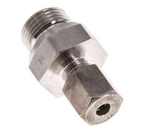 G 1/2'' Macho x 6S Racor de compresión recto de acero inoxidable con junta FKM 630 Bar DIN 2353