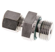 G 1/2'' Macho x 8S Racor de compresión recto de acero inoxidable con junta FKM 630 Bar DIN 2353