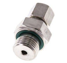 G 1/2'' Macho x 8S Racor de compresión recto de acero inoxidable con junta FKM 630 Bar DIN 2353