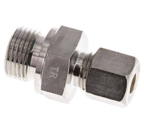 G 1/2'' Macho x 8S Racor de compresión recto de acero inoxidable con junta FKM 630 Bar DIN 2353