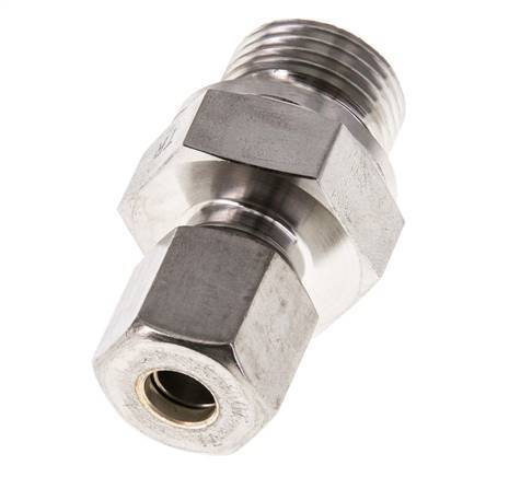 G 1/2'' Macho x 8S Racor de compresión recto de acero inoxidable con junta FKM 630 Bar DIN 2353