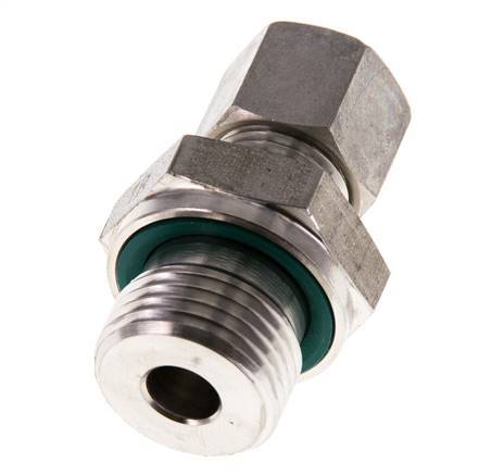 G 1/2'' Macho x 10L Racor de compresión recto de acero inoxidable con junta FKM 315 Bar DIN 2353