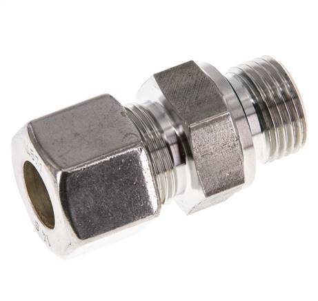 G 1/2'' Macho x 14S Racor de compresión recto de acero inoxidable con junta FKM 630 Bar DIN 2353