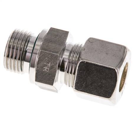 G 1/2'' Macho x 14S Racor de compresión recto de acero inoxidable con junta FKM 630 Bar DIN 2353