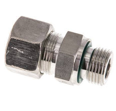 G 1/2'' Macho x 16S Racor de compresión recto de acero inoxidable con junta FKM 400 Bar DIN 2353