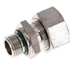 G 1/2'' Macho x 22L Racor de compresión recto de acero inoxidable con junta FKM 160 Bar DIN 2353
