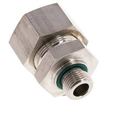 G 1/2'' Macho x 25S Racor de compresión recto de acero inoxidable con junta FKM 400 Bar DIN 2353