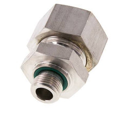 G 1/2'' Macho x 25S Racor de compresión recto de acero inoxidable con junta FKM 400 Bar DIN 2353