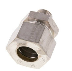 G 1/2'' Macho x 25S Racor de compresión recto de acero inoxidable con junta FKM 400 Bar DIN 2353