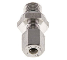 G 1/4'' Macho x 6L Racor de compresión recto de acero inoxidable con junta FKM 315 Bar DIN 2353