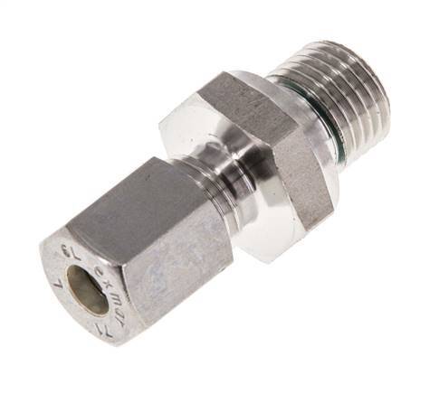 G 1/4'' Macho x 6L Racor de compresión recto de acero inoxidable con junta FKM 315 Bar DIN 2353