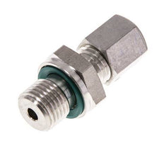 G 1/4'' Macho x 6L Racor de compresión recto de acero inoxidable con junta FKM 315 Bar DIN 2353