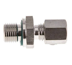 G 1/4'' Macho x 6L Racor de compresión recto de acero inoxidable con junta FKM 315 Bar DIN 2353