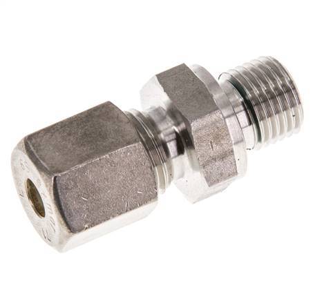G 1/4'' Macho x 6S Racor de compresión recto de acero inoxidable con junta FKM 630 Bar DIN 2353