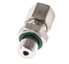 G 1/4'' Macho x 6S Racor de compresión recto de acero inoxidable con junta FKM 630 Bar DIN 2353