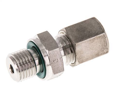 G 1/4'' Macho x 6S Racor de compresión recto de acero inoxidable con junta FKM 630 Bar DIN 2353
