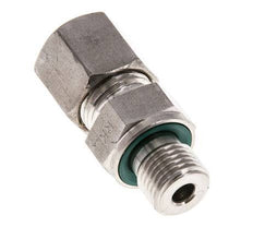 G 1/4'' Macho x 8S Racor de compresión recto de acero inoxidable con junta FKM 630 Bar DIN 2353