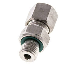 G 1/4'' Macho x 8S Racor de compresión recto de acero inoxidable con junta FKM 630 Bar DIN 2353