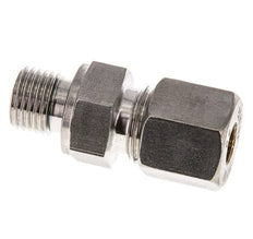G 1/4'' Macho x 8S Racor de compresión recto de acero inoxidable con junta FKM 630 Bar DIN 2353