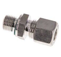 G 1/4'' Macho x 10L Racor de compresión recto de acero inoxidable con junta FKM 315 Bar DIN 2353