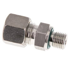 G 1/4'' Macho x 10S Racor de compresión recto de acero inoxidable con junta FKM 630 Bar DIN 2353