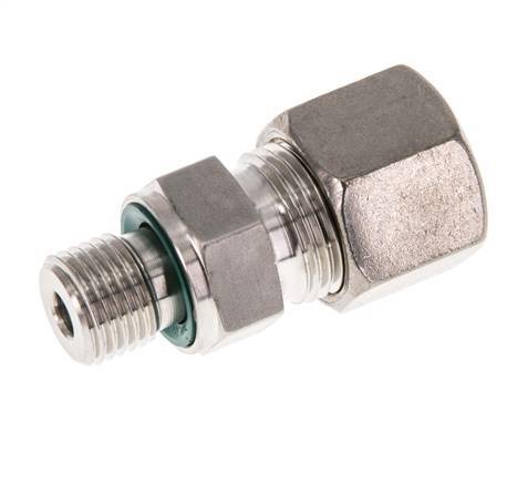 G 1/4'' Macho x 10S Racor de compresión recto de acero inoxidable con junta FKM 630 Bar DIN 2353
