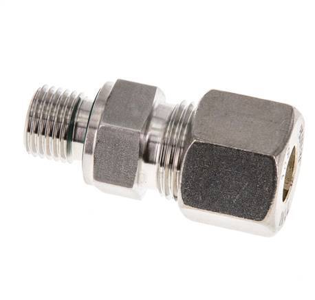 G 1/4'' Macho x 10S Racor de compresión recto de acero inoxidable con junta FKM 630 Bar DIN 2353