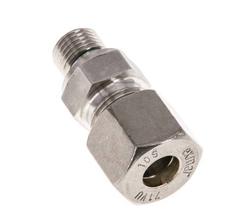 G 1/4'' Macho x 10S Racor de compresión recto de acero inoxidable con junta FKM 630 Bar DIN 2353