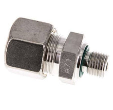 G 1/4'' Macho x 14S Racor de compresión recto de acero inoxidable con junta FKM 630 Bar DIN 2353