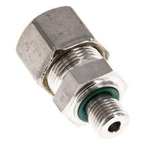G 1/4'' Macho x 14S Racor de compresión recto de acero inoxidable con junta FKM 630 Bar DIN 2353