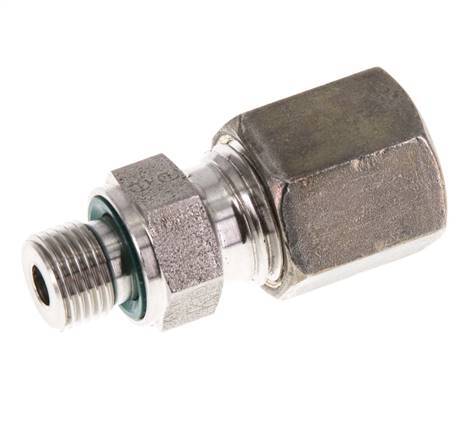 G 1/8'' Macho x 6S Racor recto de acero inoxidable con junta FKM 630 Bar DIN 2353