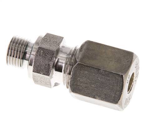 G 1/8'' Macho x 6S Racor recto de acero inoxidable con junta FKM 630 Bar DIN 2353