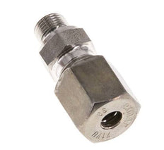 G 1/8'' Macho x 6S Racor recto de acero inoxidable con junta FKM 630 Bar DIN 2353