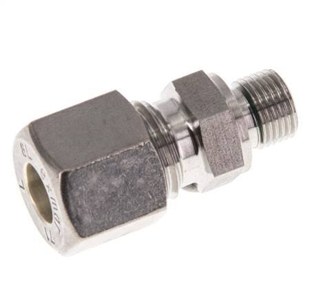 G 1/8'' Macho x 8L Racor de compresión recto de acero inoxidable con junta FKM 315 Bar DIN 2353