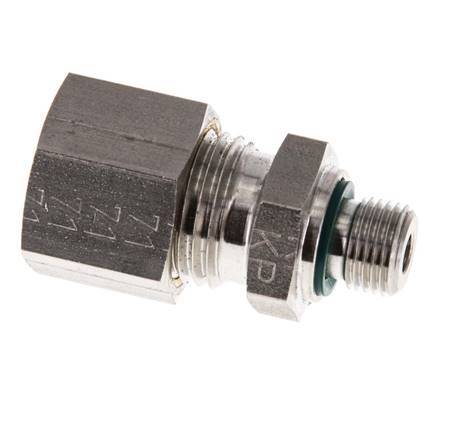 G 1/8'' Macho x 10L Racor de compresión recto de acero inoxidable con junta FKM 315 Bar DIN 2353
