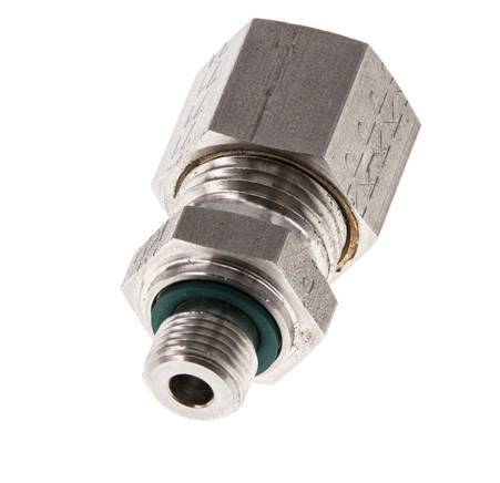G 1/8'' Macho x 10L Racor de compresión recto de acero inoxidable con junta FKM 315 Bar DIN 2353