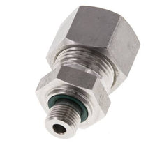 G 1/8'' Macho x 12L Racor de compresión recto de acero inoxidable con junta FKM 315 Bar DIN 2353