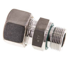 G 3/4'' Macho x 20S Racor de compresión recto de acero inoxidable con junta FKM 400 Bar DIN 2353