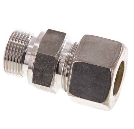 G 3/4'' Macho x 20S Racor de compresión recto de acero inoxidable con junta FKM 400 Bar DIN 2353